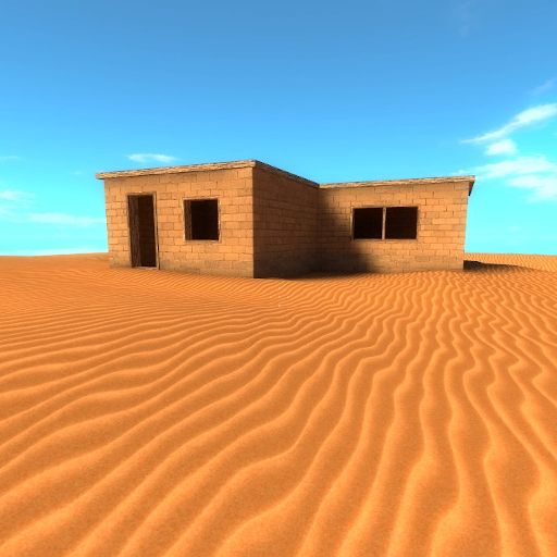House in a desert, unreleased pod racing map