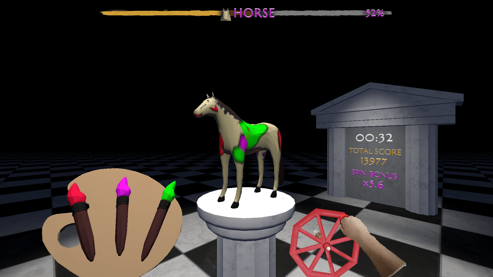 Painting a horse Painting a horse